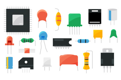 Electric circuit component. Capacitor transistor resistor conductor se