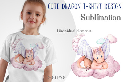 Dragons watercolor clipart - Sublimation designs