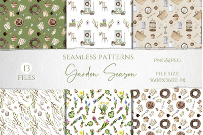 Garden Season Seamless Patterns