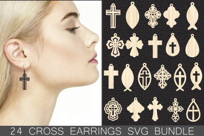 Cross Earrings SVG Bundle