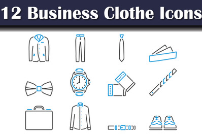 Business Clothe Icon Set