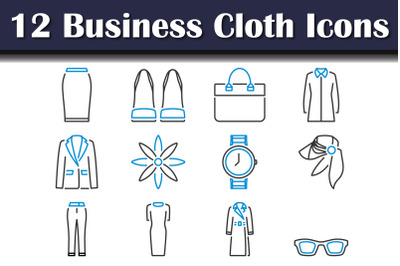 Business Cloth Icon Set