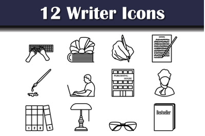 Writer Icon Set