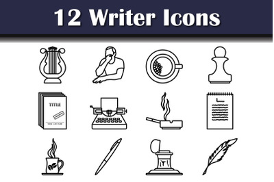 Writer Icon Set