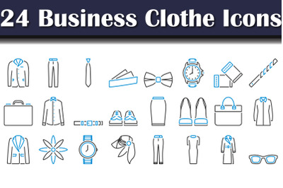 Business Clothe Icon Set