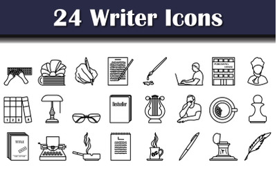 Writer Icon Set