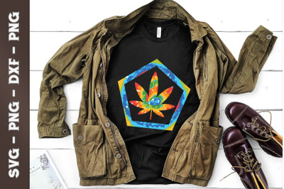 Tie Dye Cannabis Marijuana Hippie