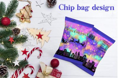 Christmas chip bag design