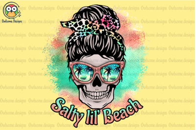 Messy Bun Salty Beach Sublimation