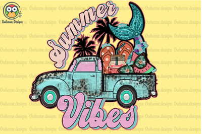 Retro Truck Summer Vibes Sublimation