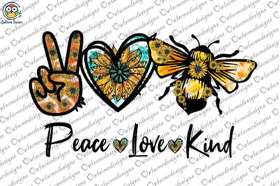 Peace Love kind sublimation