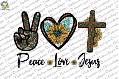 Peace Love Jesus sublimation