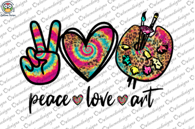 Peace love art Sublimation Design