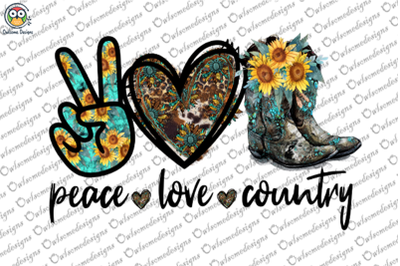 Peace Love country sublimation