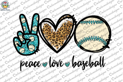 Peace Love baseball sublimation