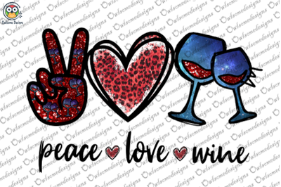 Peace Love Wine sublimation