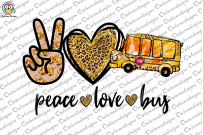 Peace love bus Sublimation Design