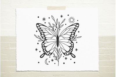 Mystical Butterfly Svg Cut File