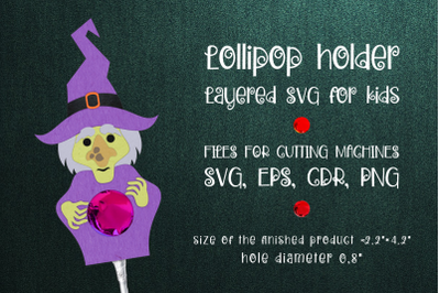 Wicked Witch|Halloween Lollipop Holder Template SVG