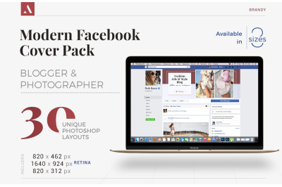 Modern Facebook Cover Pack - Brandy
