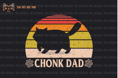 Chonk Cat Dad Retro