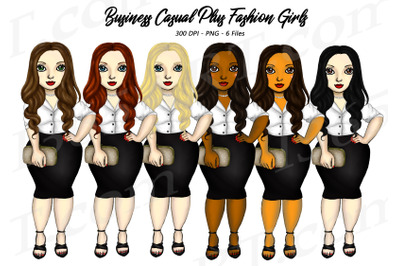 Plus Size Professional Girls Clipart Fashion PNG