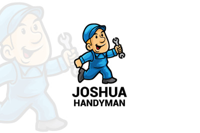 Handyman Cartoon Mascot Logo