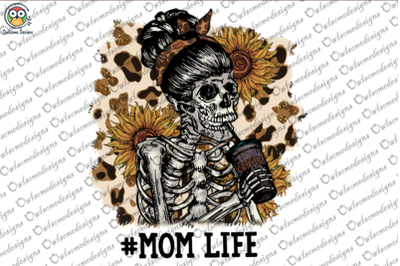 Mom life coffee Sublimation Design