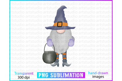 watercolor halloween gnomes png