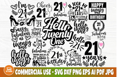 21st Birthday SVG, Happy Birthday Svg