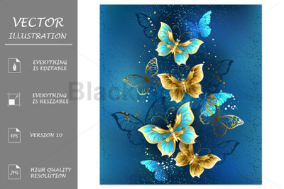 Composition with Jewelry Butterflies