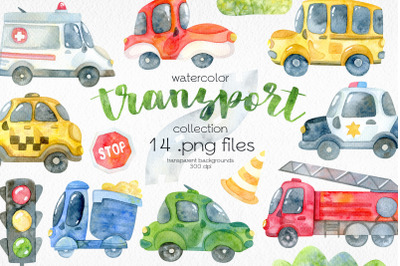 Watercolor Transport Clipart