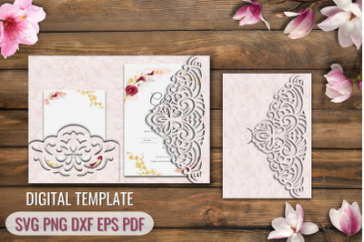 Tri Fold Wedding Invitation Template