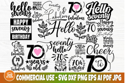 70th Birthday SVG, Happy Birthday Svg, Seventy Svg