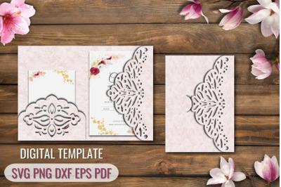 Tri Fold Wedding Invitation Template