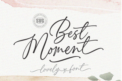 Best Moment - Signature Calligraphy Font
