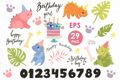 Dinosaur birthday. Dinosaur numbers, Birthday numbers
