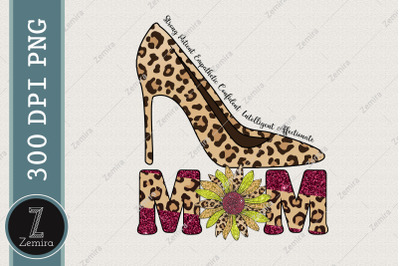 Strong Mom High Heels Sunflower Leopard