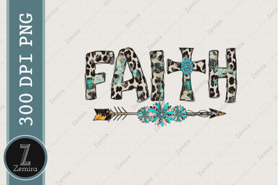 Faith Western Sunflower Turquiose PNG