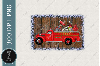 Firefighter Truck Fire Hero Sublimation