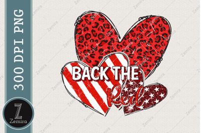 Back The Red Heart Firefighter PNG