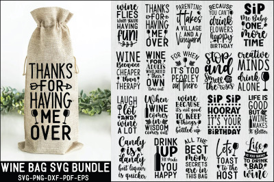 Wine Bag Svg Bundle