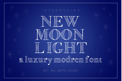 New Moon Light Font - Luxury font, thin lines font