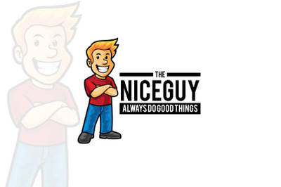 Nice Guy Cartoon Mascot Logo