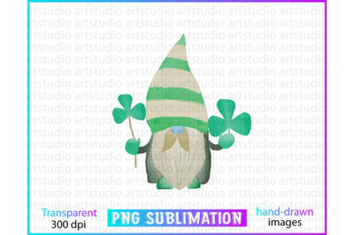 watercolor st Patrick&#039;s gnome