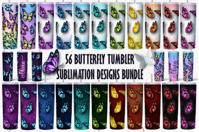 Butterflies tumbler sublimation bundle/Personalized tumblers