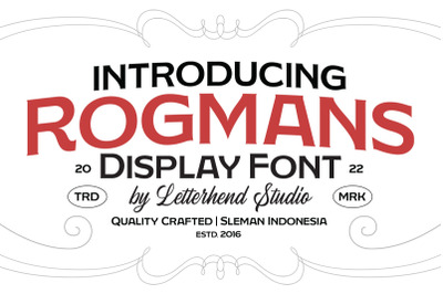 Rogmans - Display Font