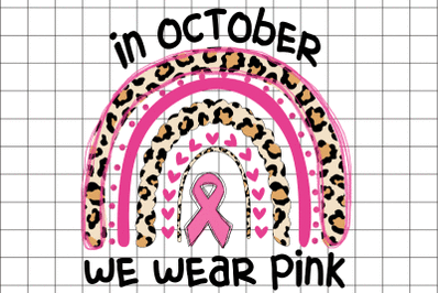 In October We Wear Pink Graphic Design