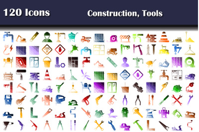 Set Of 120 Construction And Tools Icons