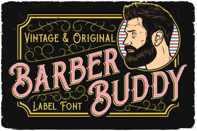 Barber Buddy Layered Font